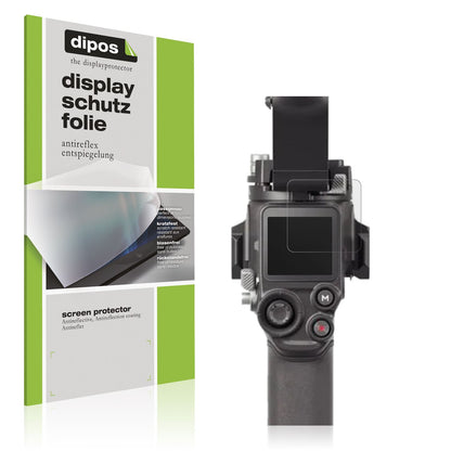 Matte Displayschutzfolie von dipos passend für DJI RS 4 Pro, präziser Zuschnitt und blasenfrei montiert