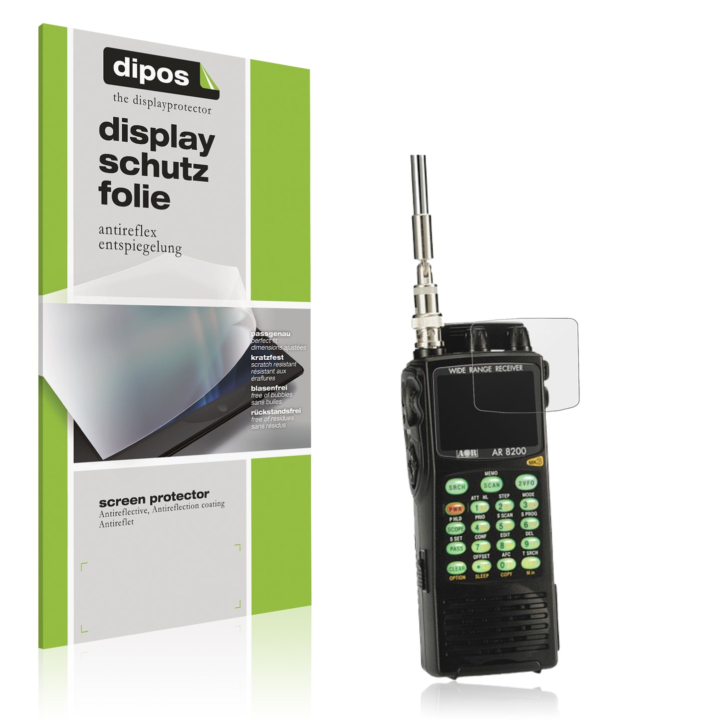 4x Schutzfolie matt für Aor AR-8200 Display-Schutzfolie