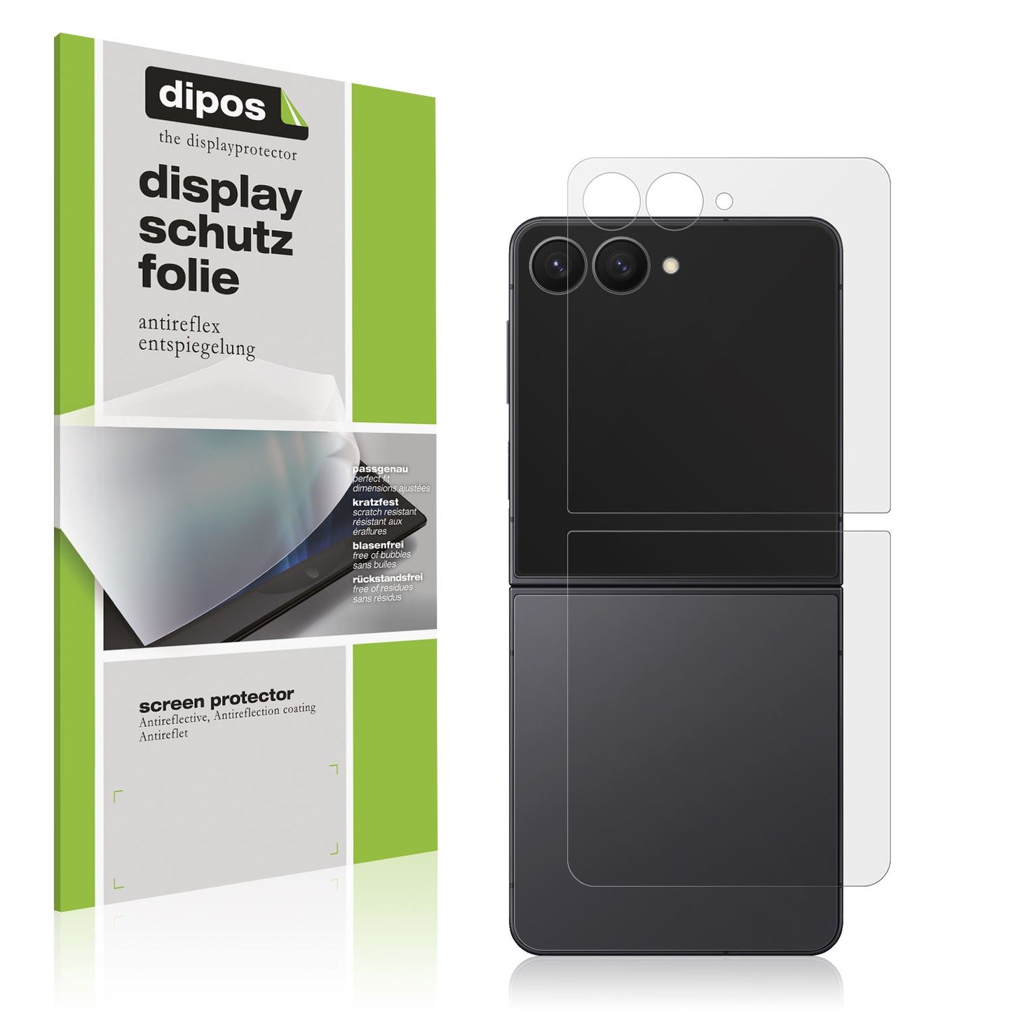 4x Schutzfolie matt für Samsung Galaxy Z Flip7 Aussenseite Display-Schutzfolie