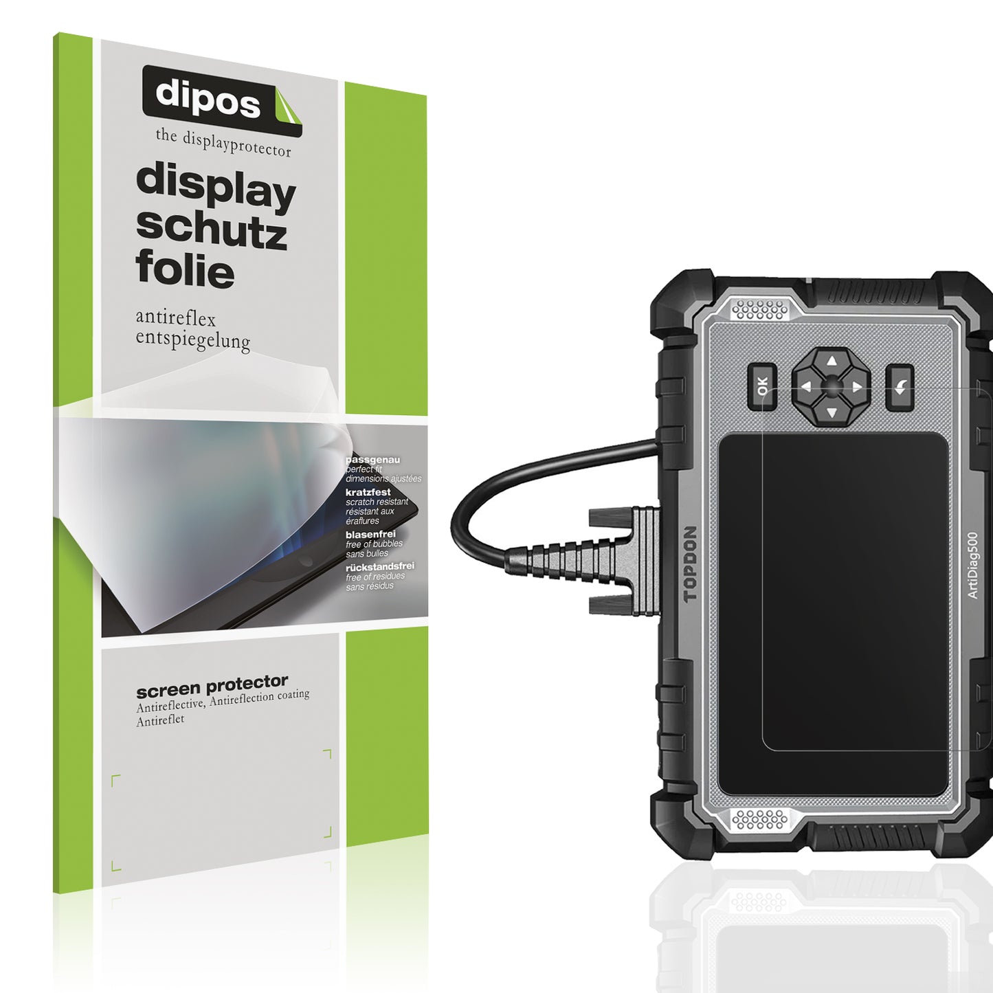 2x Schutzfolie matt für TOPDON OBD2 AD500 Display-Schutzfolie