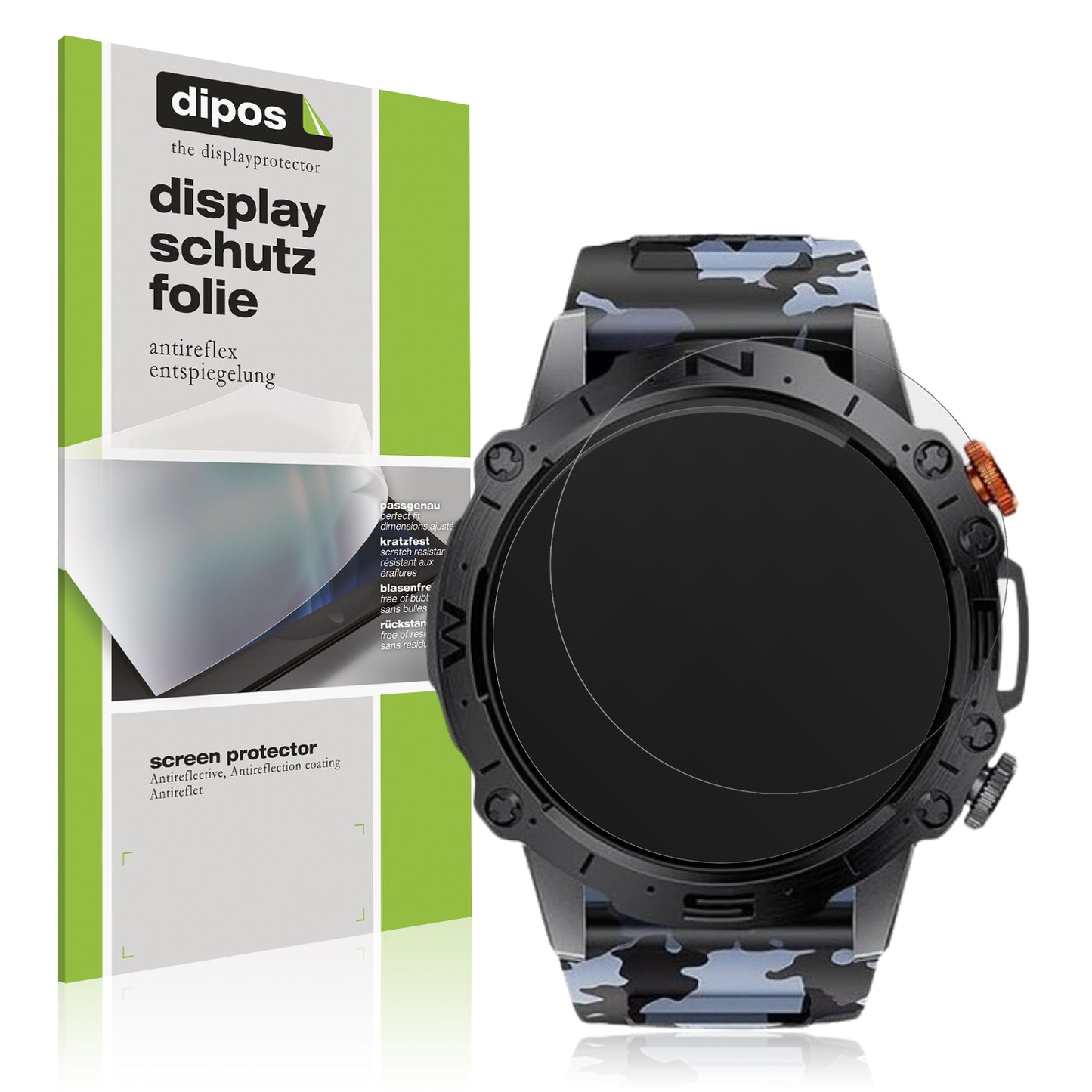 6x Schutzfolie matt für Lige 1.43 Zoll Smartwatch Display-Schutzfolie