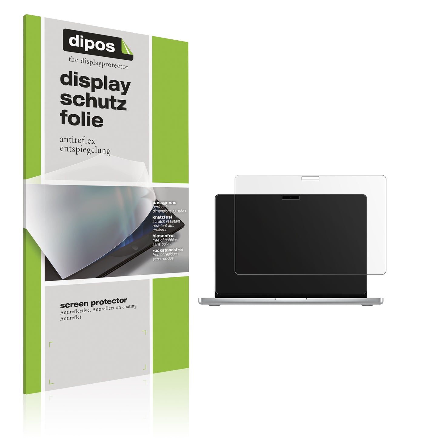 2x Schutzfolie matt für MacBook Pro M4 14 Zoll 2024 Display-Schutzfolie