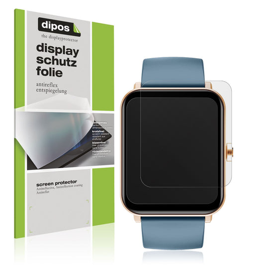 Matte Displayschutzfolie von dipos passend für Huakua G50 Smartwatch, präziser Zuschnitt und blasenfrei montiert