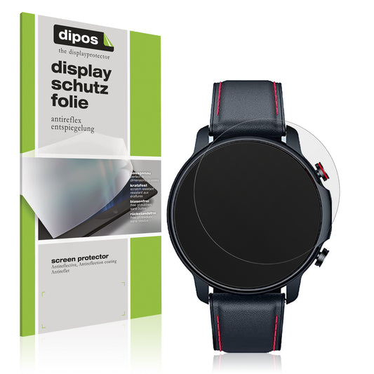 Matte Displayschutzfolie von dipos passend für Motsfit 1,32 Zoll Smartwatch, präziser Zuschnitt und blasenfrei montiert