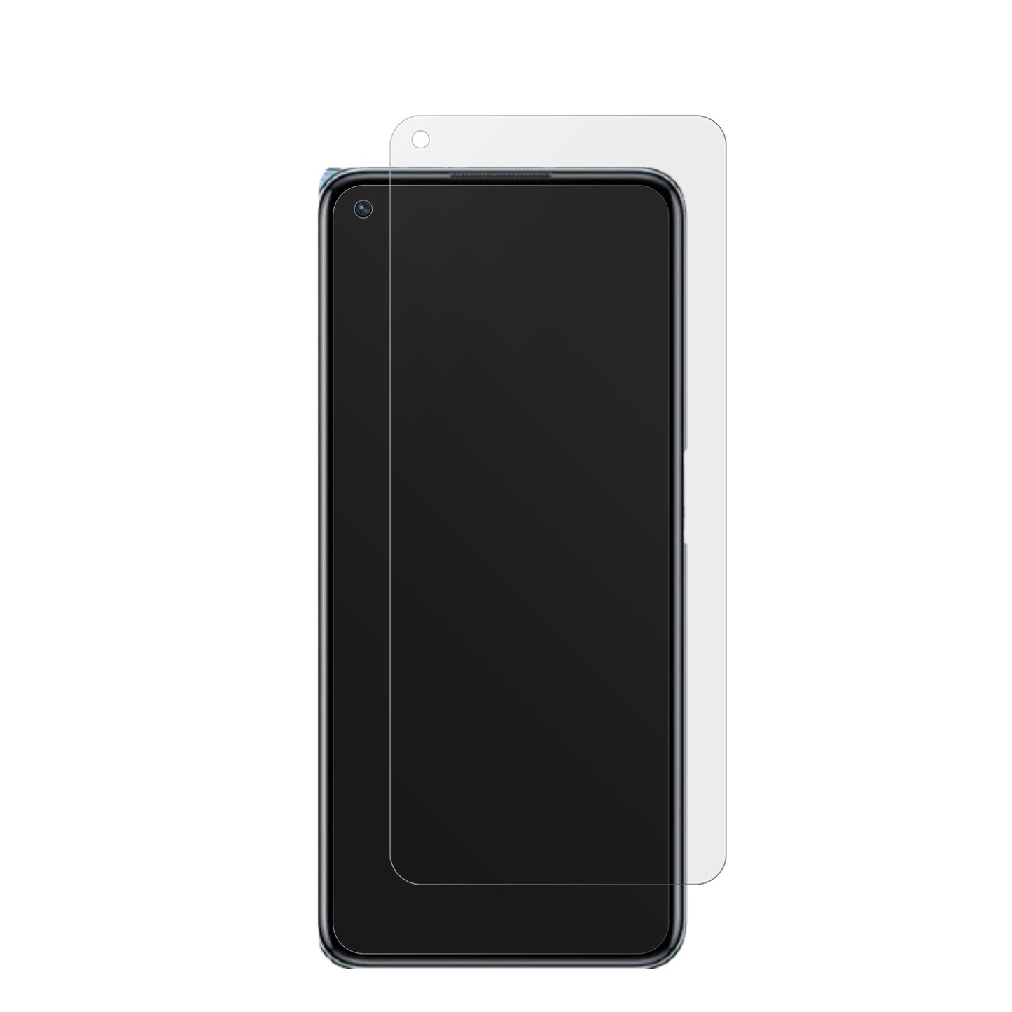 OppoK10 5G mit aufgebrachter dipos Displayschutzfolie, die lästige Fingerabdrücke minimiert