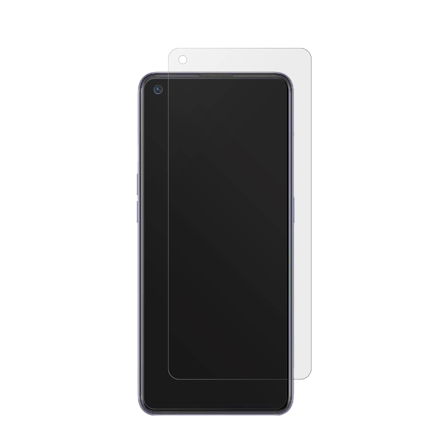 OppoReno6 Lite mit aufgebrachter dipos Displayschutzfolie, die lästige Fingerabdrücke minimiert