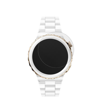 HuaweiWatch GT3 Pro Ceramic (43mm) mit aufgebrachter dipos Displayschutzfolie, die lästige Fingerabdrücke minimiert