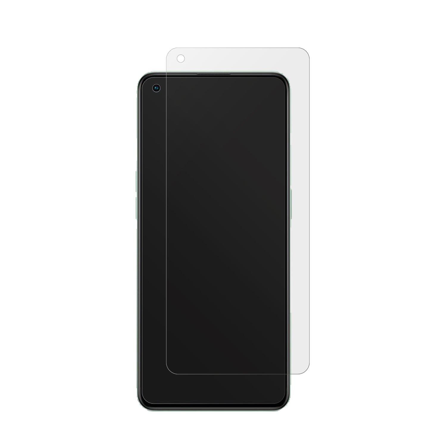 OppoReno8 Lite mit aufgebrachter dipos Displayschutzfolie, die lästige Fingerabdrücke minimiert