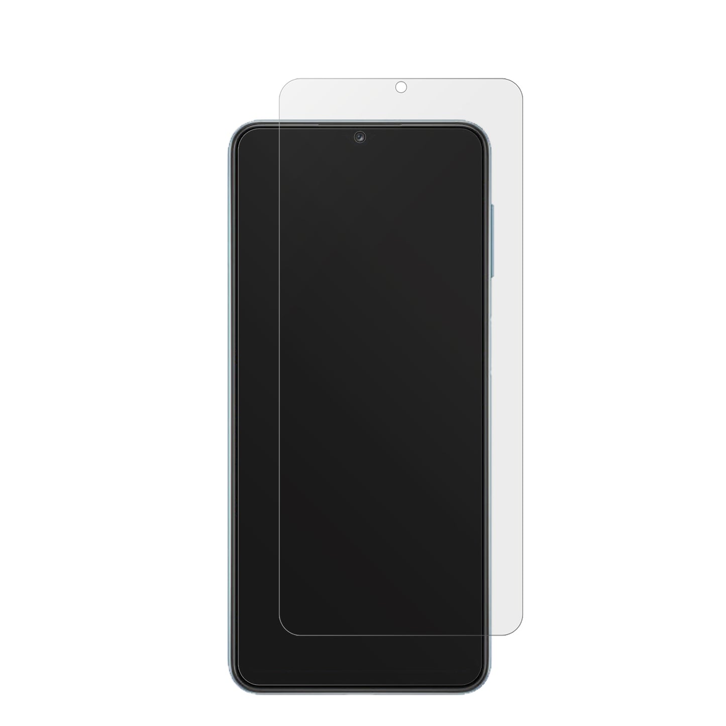 SamsungGalaxy M32 mit aufgebrachter dipos Displayschutzfolie, die lästige Fingerabdrücke minimiert