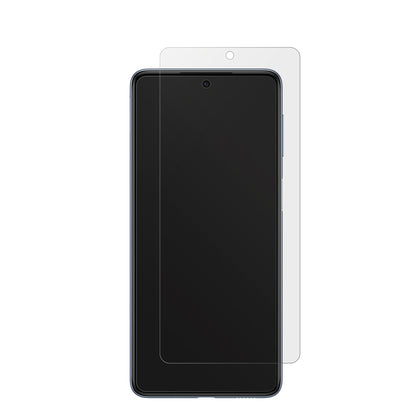 SamsungGalaxy M53 5G mit aufgebrachter dipos Displayschutzfolie, die lästige Fingerabdrücke minimiert