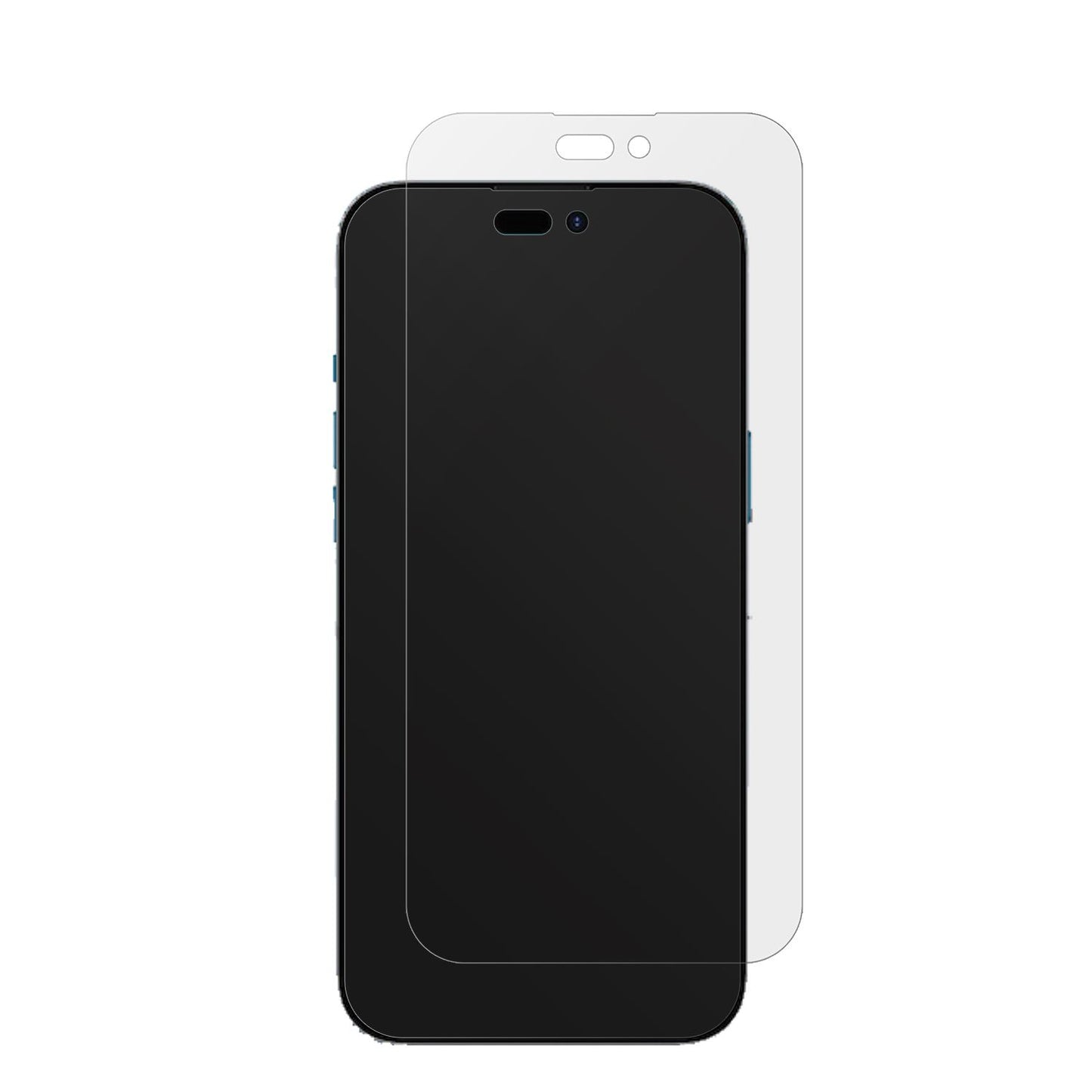AppleiPhone 15 Plus mit aufgebrachter dipos Displayschutzfolie, die lästige Fingerabdrücke minimiert
