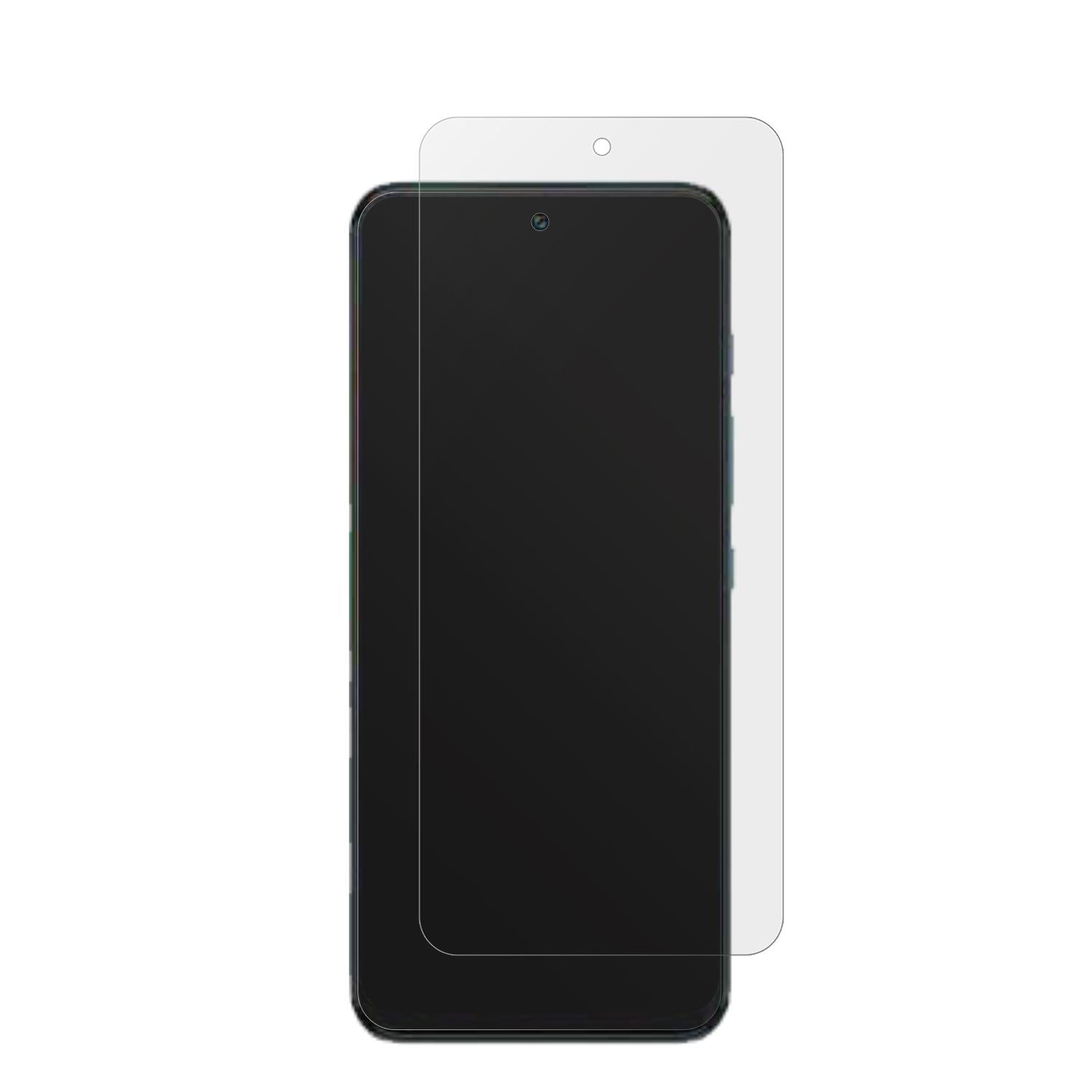 MotorolaMoto G81 5G mit aufgebrachter dipos Displayschutzfolie, die lästige Fingerabdrücke minimiert