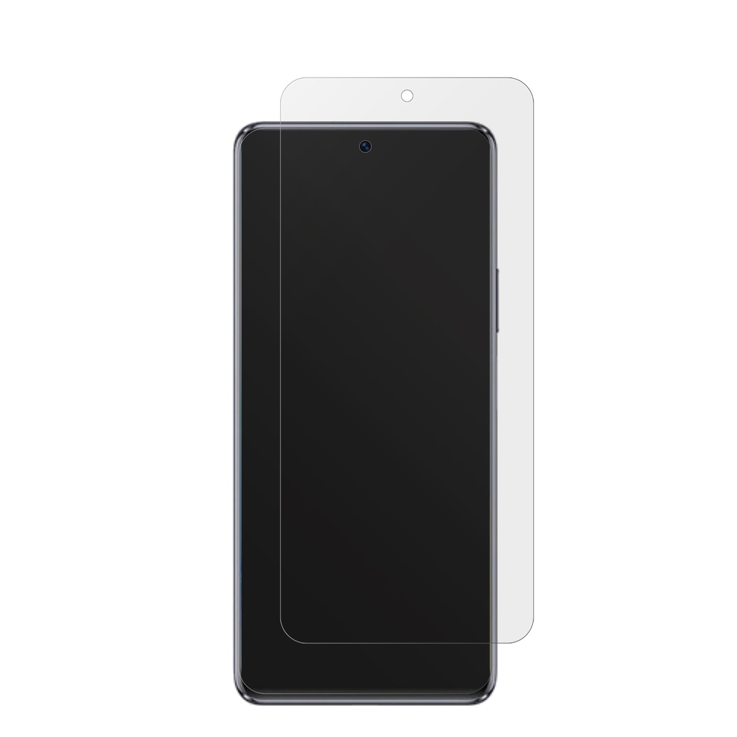 Wiko5G mit aufgebrachter dipos Displayschutzfolie, die lästige Fingerabdrücke minimiert