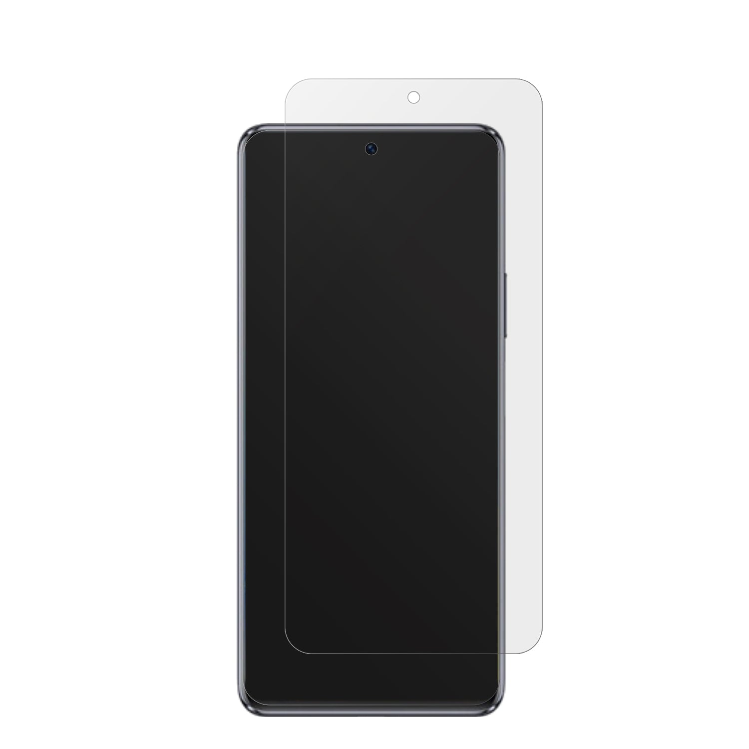 Wiko5G mit aufgebrachter dipos Displayschutzfolie, die lästige Fingerabdrücke minimiert