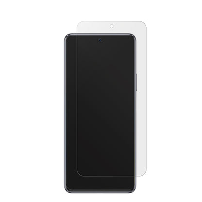 Wiko5G mit aufgebrachter dipos Displayschutzfolie, die lästige Fingerabdrücke minimiert