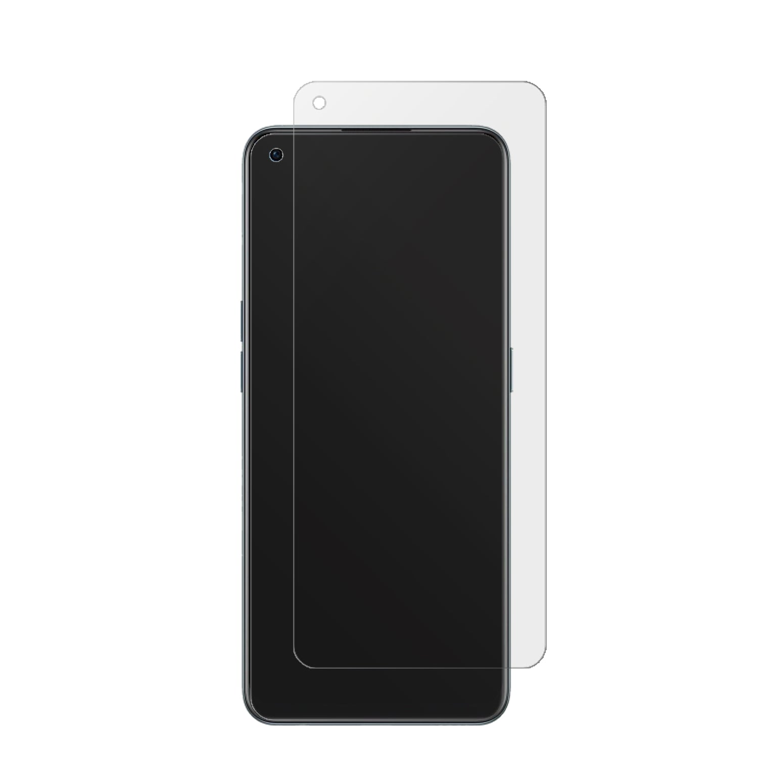 OnePlusNord CE 2 5G mit aufgebrachter dipos Displayschutzfolie, die lästige Fingerabdrücke minimiert