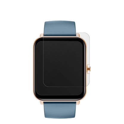HuakuaG50 Smartwatch mit aufgebrachter dipos Displayschutzfolie, die lästige Fingerabdrücke minimiert