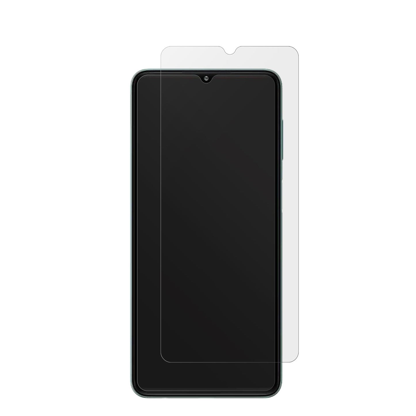 SamsungGalaxy F23 5G mit aufgebrachter dipos Displayschutzfolie, die lästige Fingerabdrücke minimiert