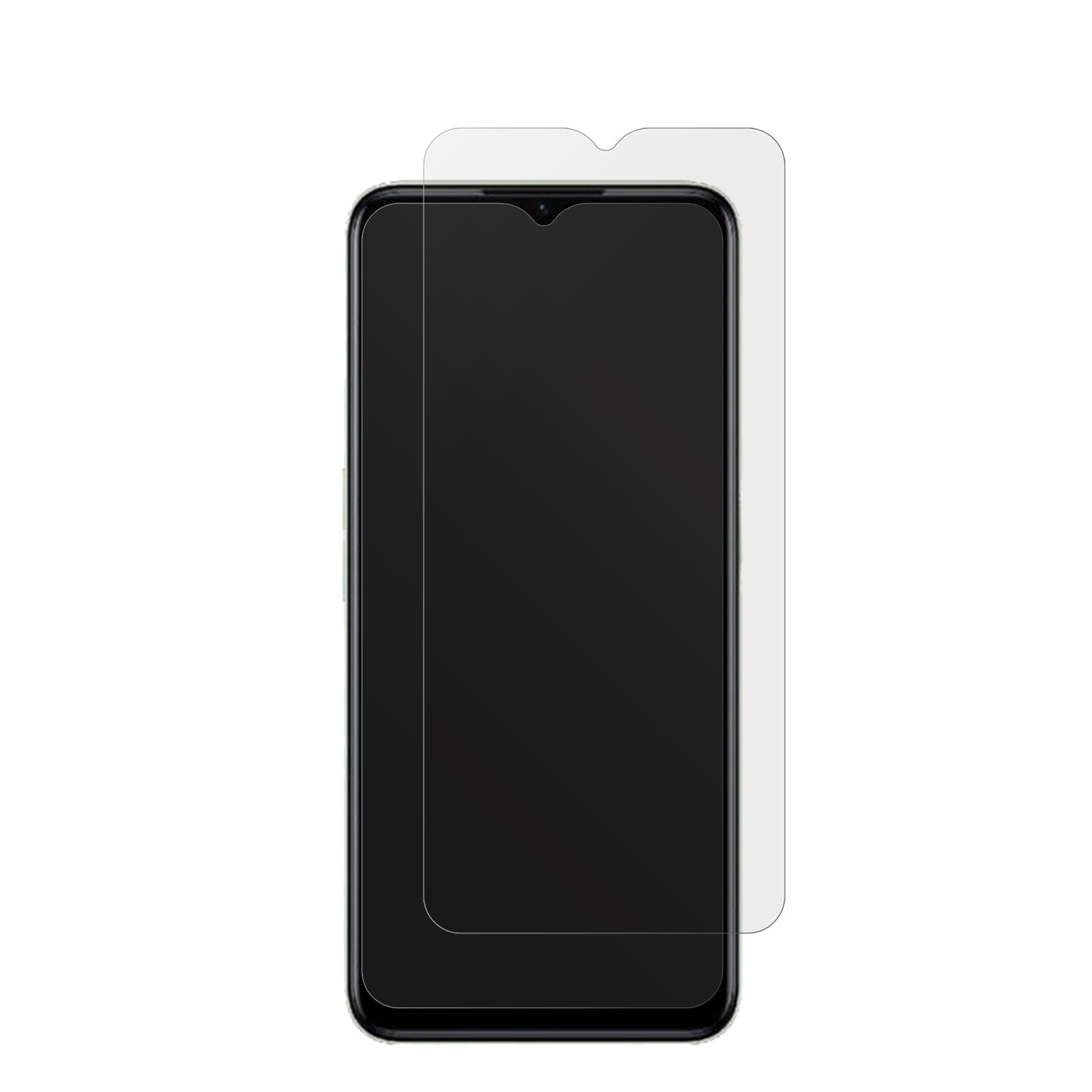 RealmeC35 mit aufgebrachter dipos Displayschutzfolie, die lästige Fingerabdrücke minimiert