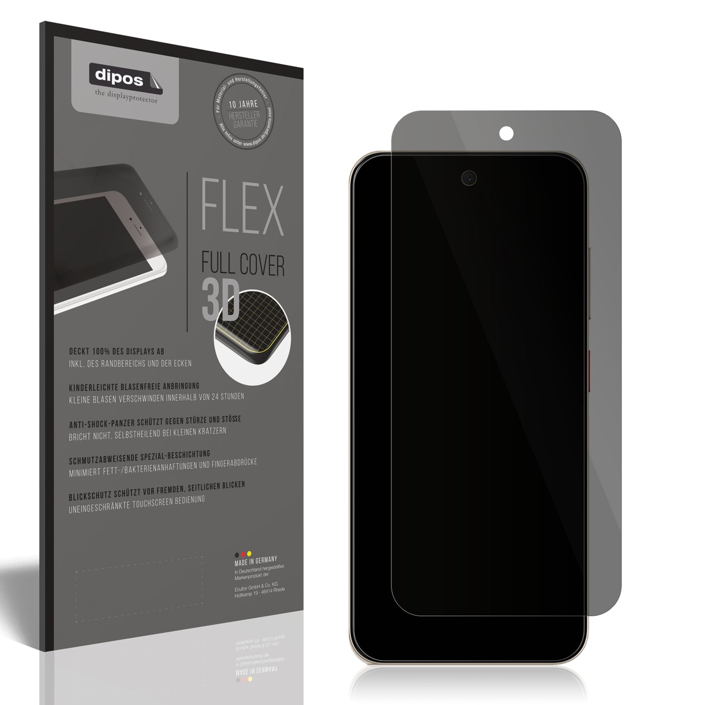 Full Cover Privacy Blickschutzfolie für ZTE Blade V70