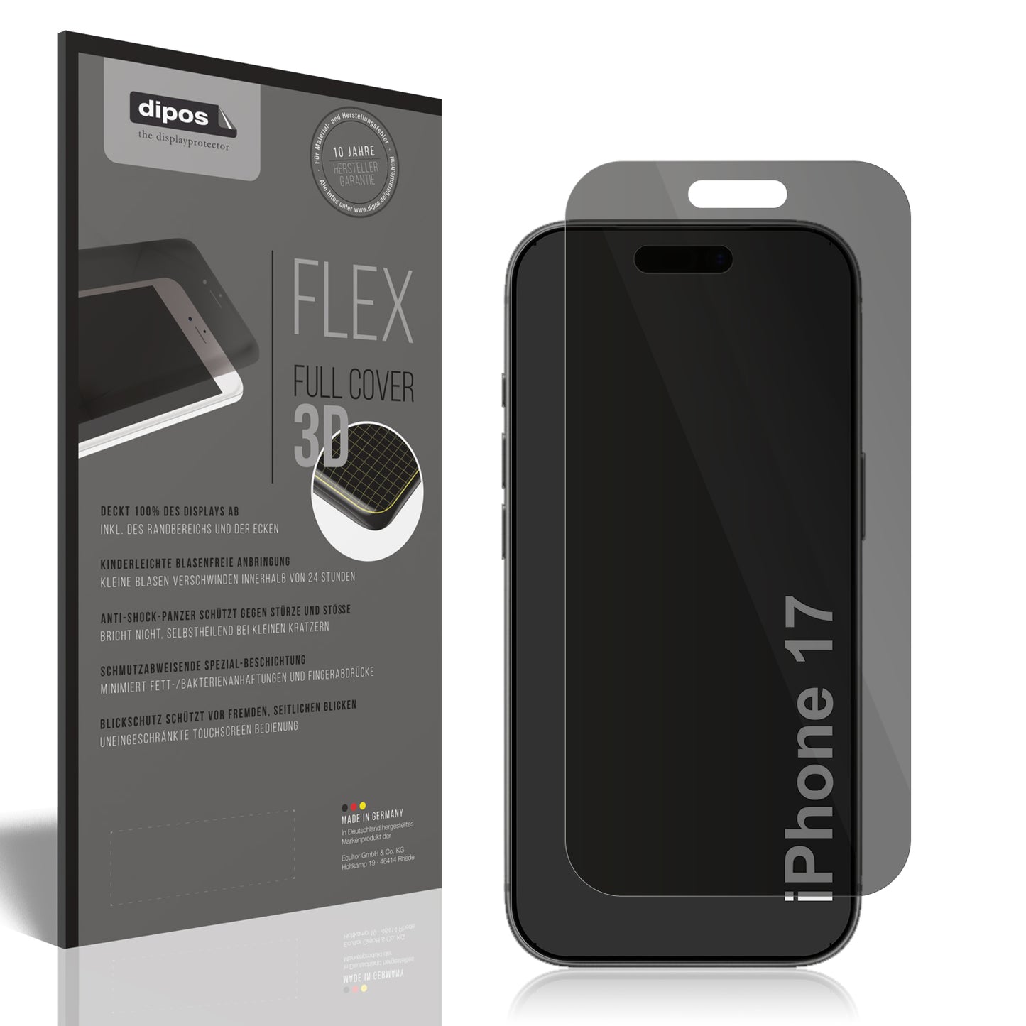 Displayschutzfolie passend für Apple iPhone 17