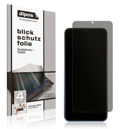 Blickschutzfolie von dipos passend für Xiaomi Redmi 9 Activ, präziser Zuschnitt und blasenfrei montiert
