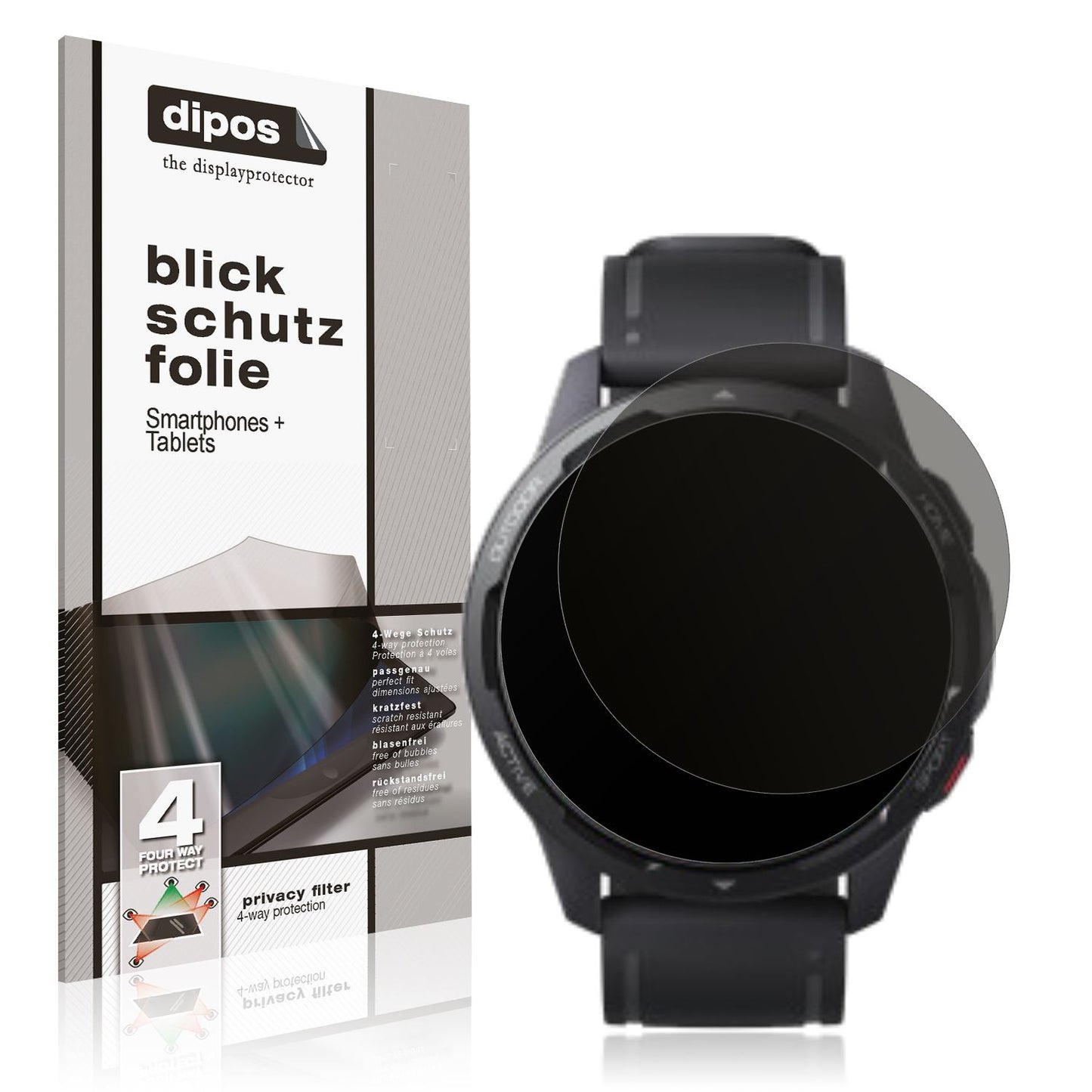 Blickschutzfolie für Xiaomi Watch S1 Active matt Schutzfolie Privacy