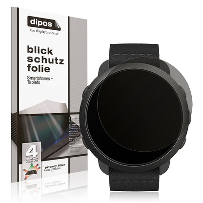 Blickschutzfolie von dipos passend für Suunto 3, präziser Zuschnitt und blasenfrei montiert