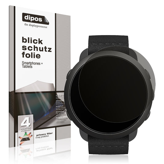 Blickschutzfolie von dipos passend für Suunto 3, präziser Zuschnitt und blasenfrei montiert