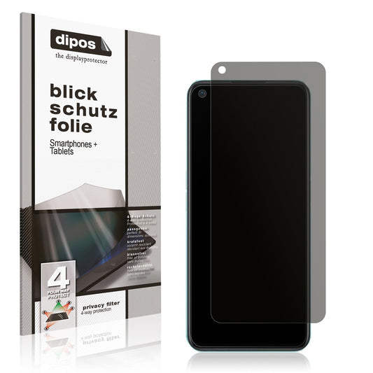 Blickschutzfolie von dipos passend für OnePlus Nord CE 2 Lite, präziser Zuschnitt und blasenfrei montiert