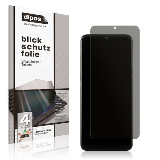 Blickschutzfolie von dipos passend für Alcatel 3L (2021), präziser Zuschnitt und blasenfrei montiert