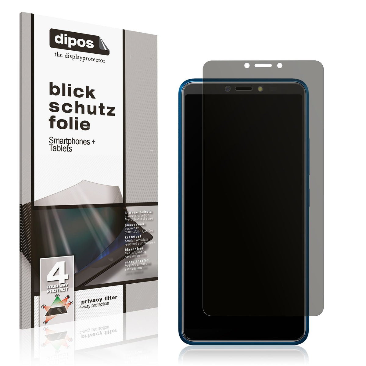 Blickschutzfolie für BQ 6030G Practic matt Schutzfolie Privacy