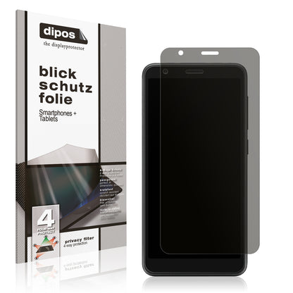 Blickschutzfolie von dipos passend für ZTE Blade Vantage 2, präziser Zuschnitt und blasenfrei montiert