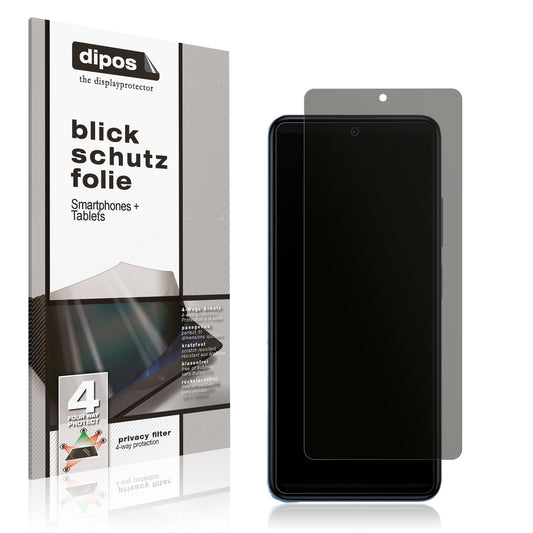 Blickschutzfolie von dipos passend für Xiaomi Redmi Note 11T Pro Plus, präziser Zuschnitt und blasenfrei montiert