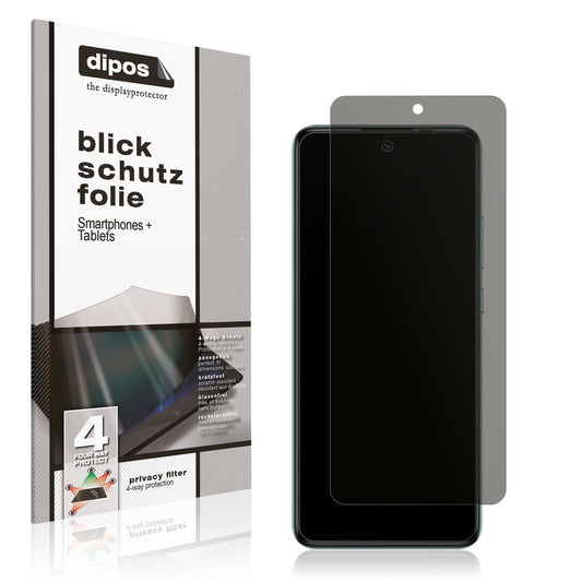 Blickschutzfolie von dipos passend für General Mobile GM22 Plus, präziser Zuschnitt und blasenfrei montiert