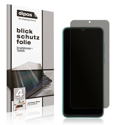 Blickschutzfolie von dipos passend für Blackview A55 Pro, präziser Zuschnitt und blasenfrei montiert
