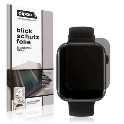 Blickschutzfolie von dipos passend für Fireboltt Ring 3, präziser Zuschnitt und blasenfrei montiert