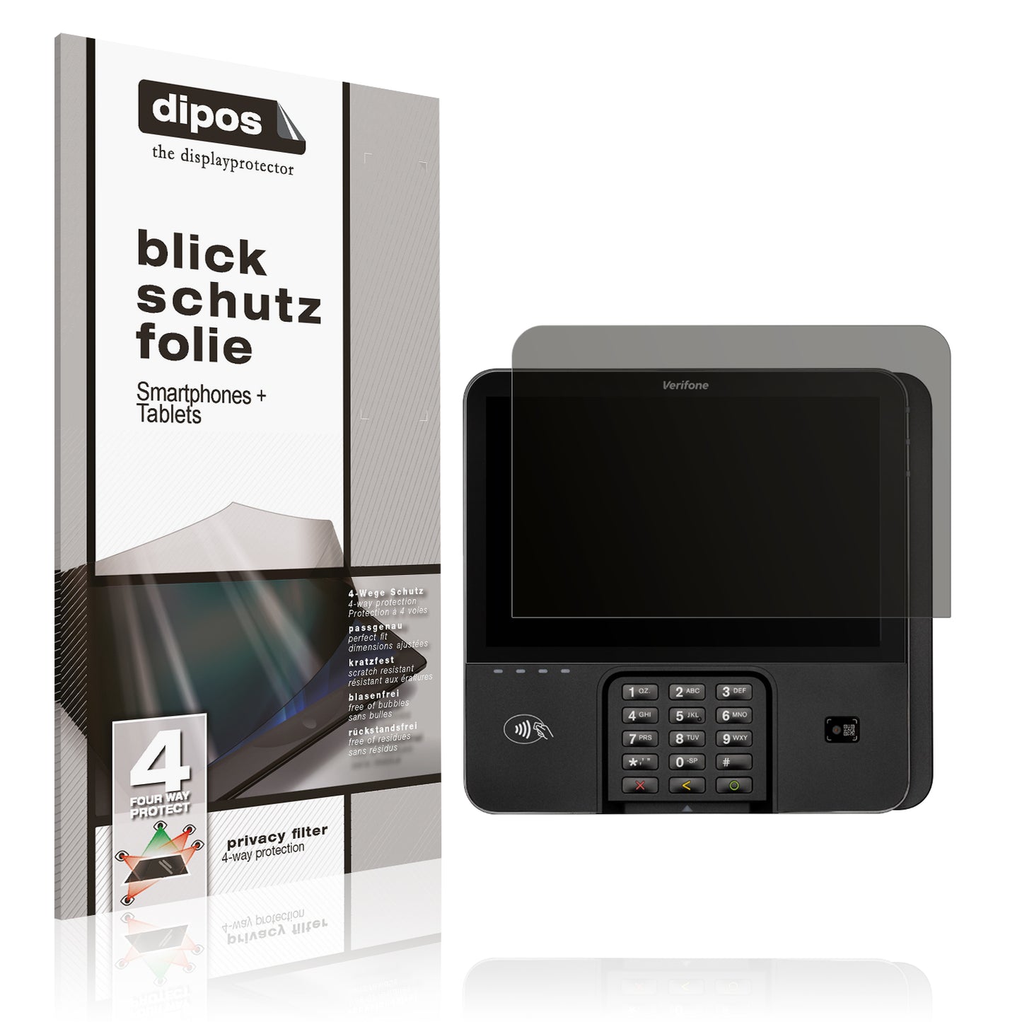 Blickschutzfolie für Verifone M440 matt Schutzfolie Privacy