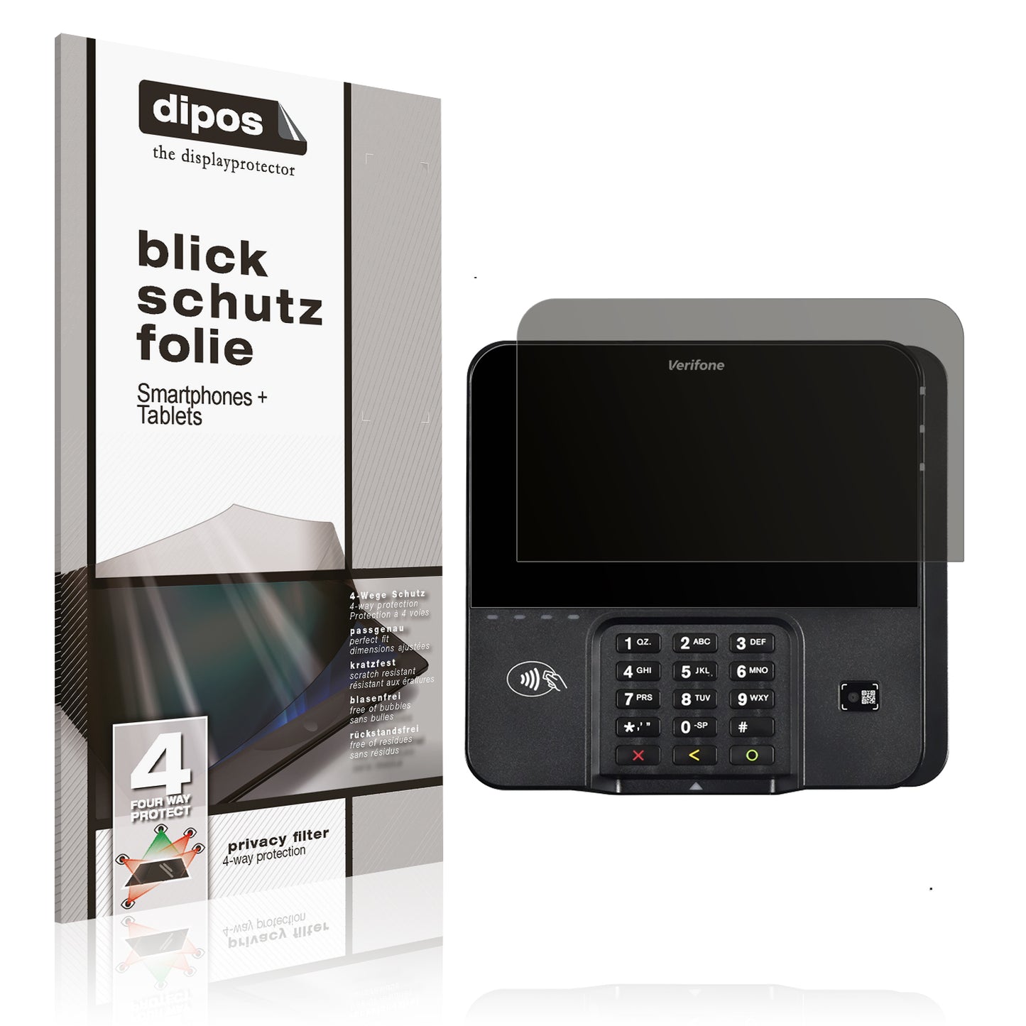 Blickschutzfolie für Verifone M424 matt Schutzfolie Privacy