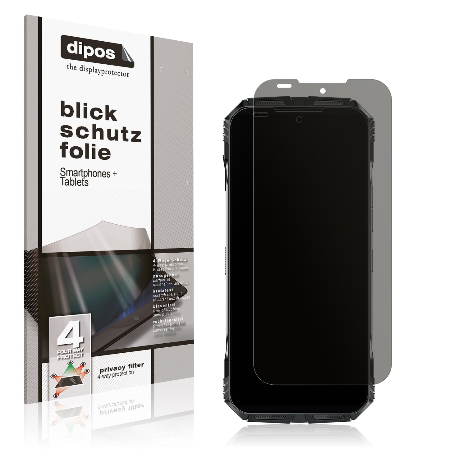 Blickschutzfolie für Doogee S Punk Pro matt Schutzfolie Privacy