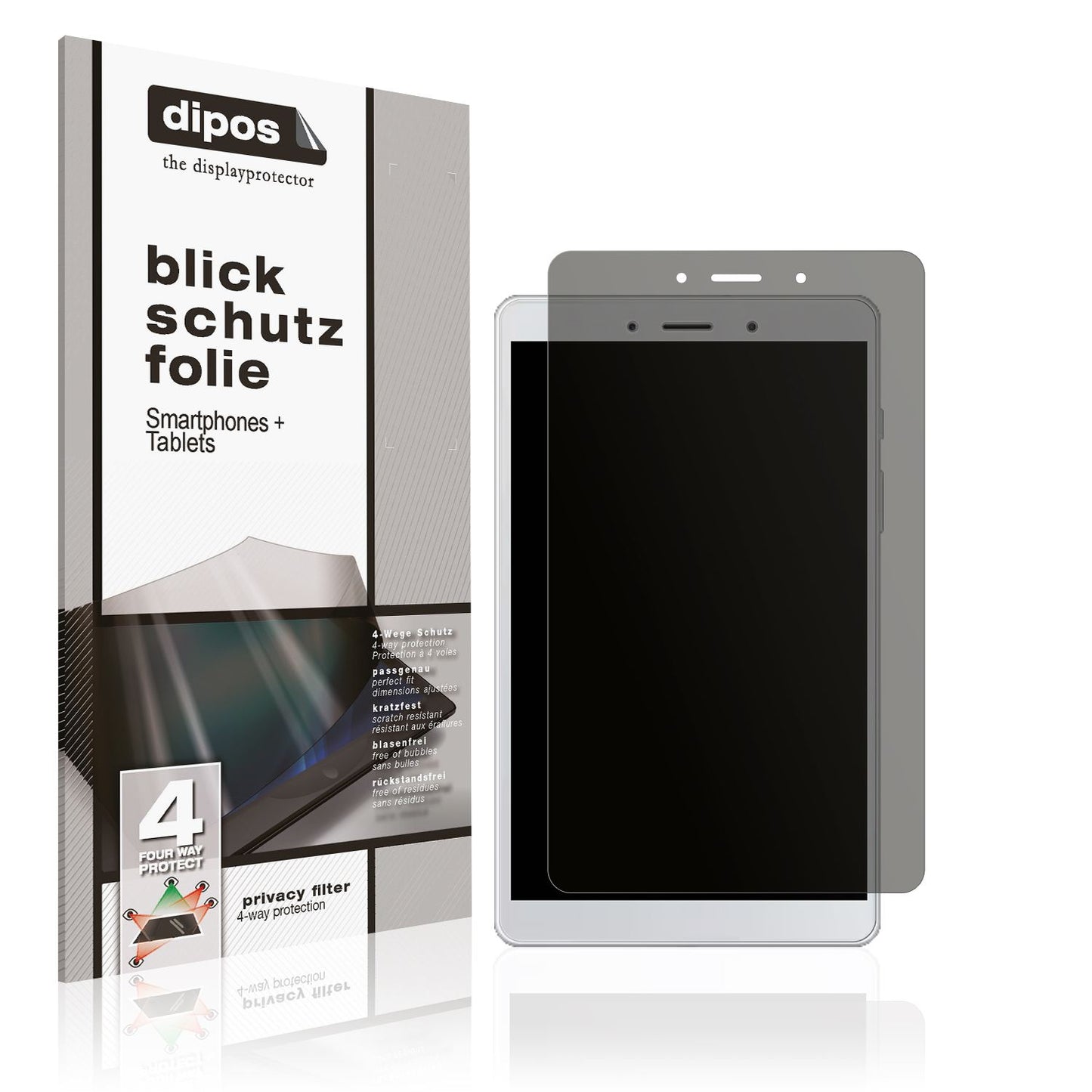 Blickschutzfolie für Samsung Galaxy Tab A8.0 LTE matt Schutzfolie Privacy