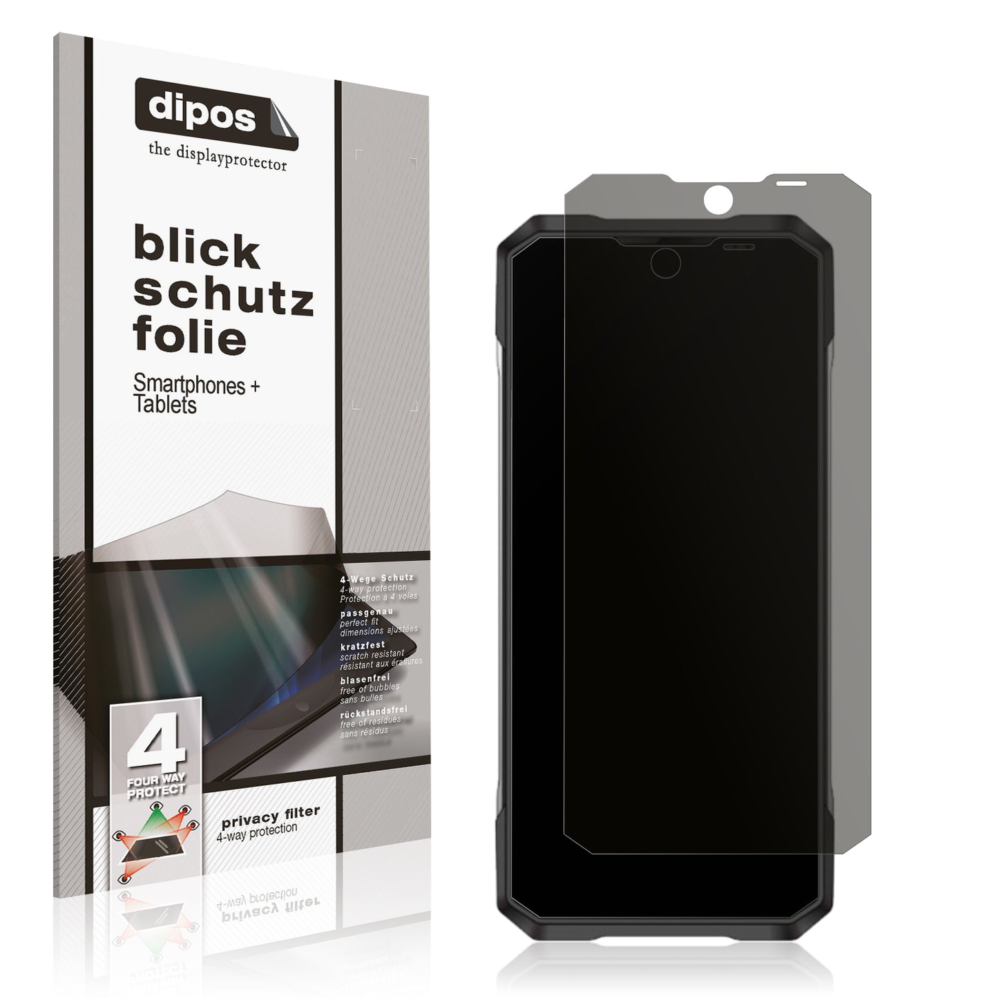 Blickschutzfolie für Doogee Blade GT Ultra matt Schutzfolie Privacy
