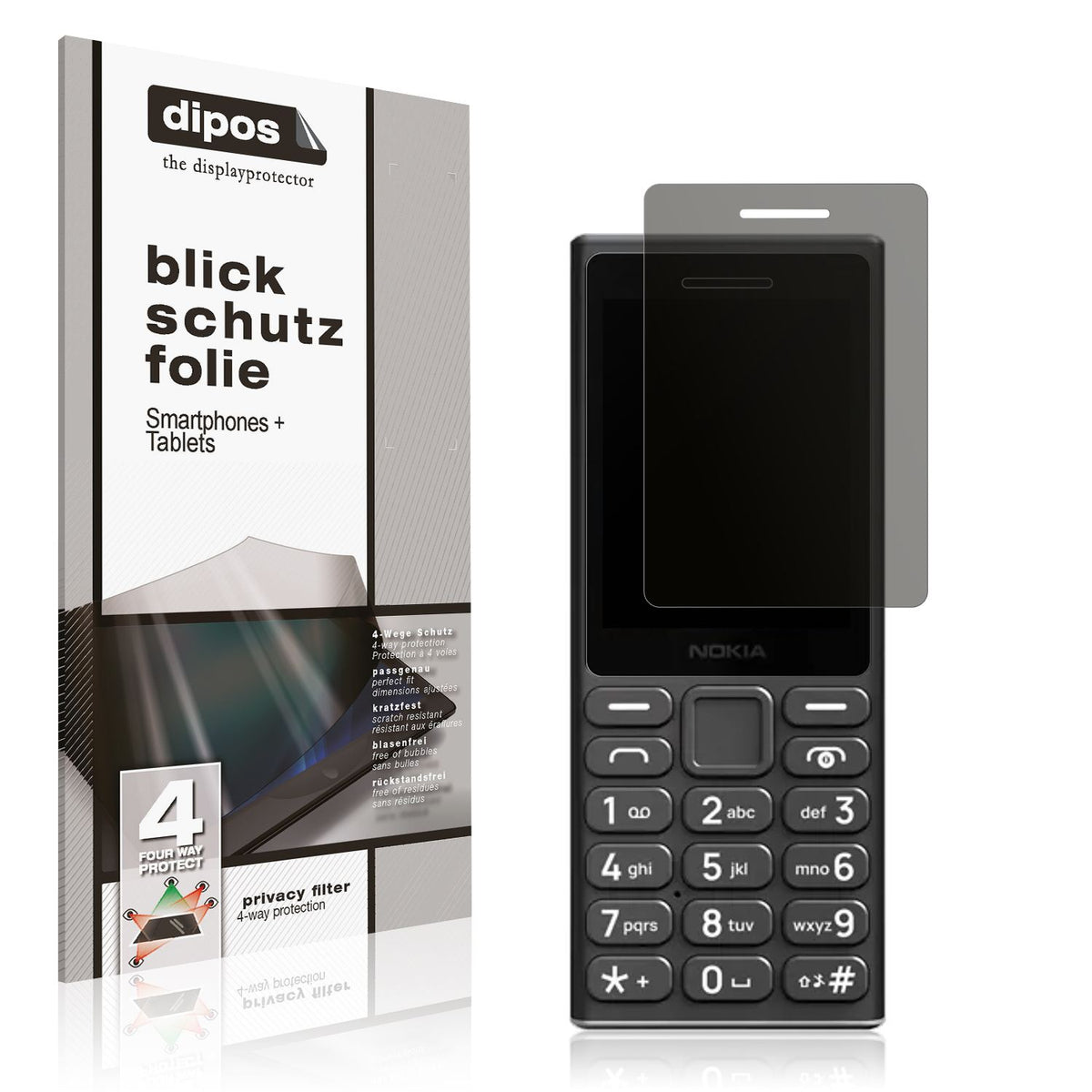Blickschutzfolie für Nokia 105 2024 matt Schutzfolie Privacy