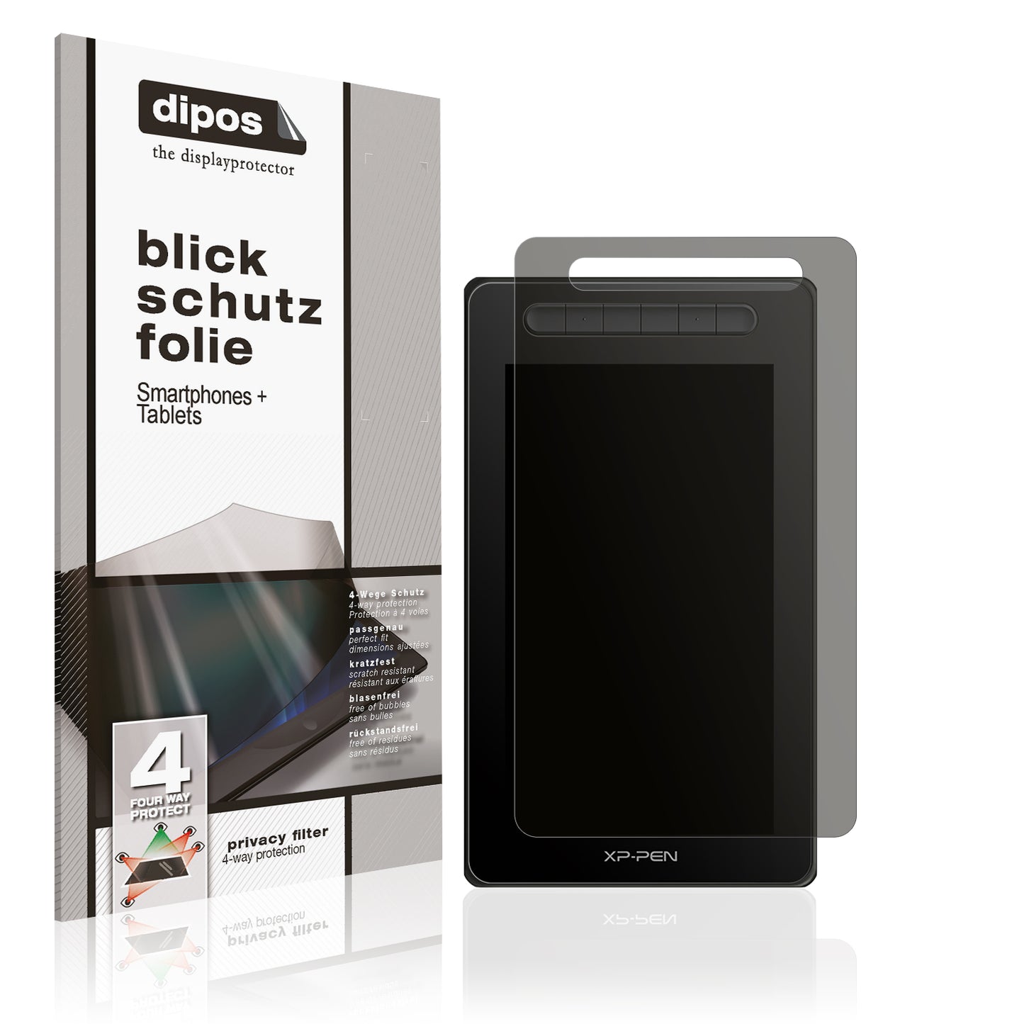 Blickschutzfolie für XP-Pen Artist 10 2. Gen matt Schutzfolie Privacy