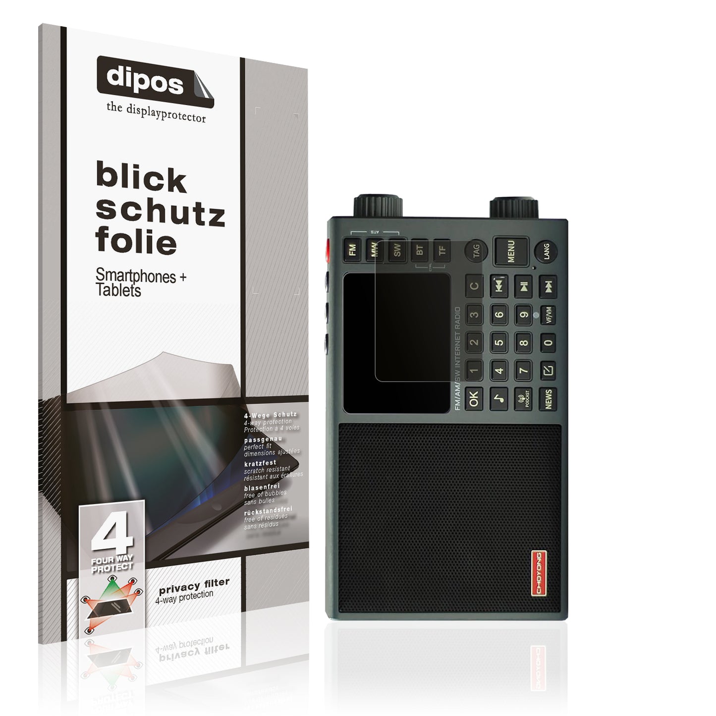 Blickschutzfolie für Choyong LC90 matt Schutzfolie Privacy