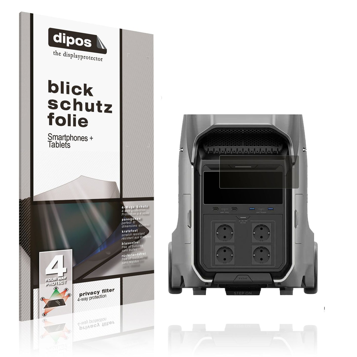 Blickschutzfolie für EF Ecoflow Delta 3 Plus matt Schutzfolie Privacy