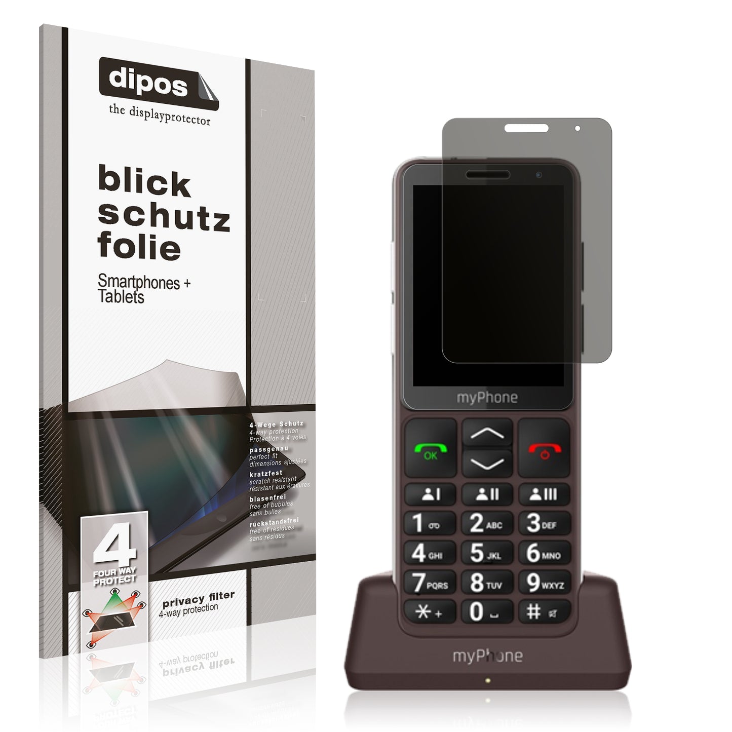 Blickschutzfolie für myPhone Bueno LTE matt Schutzfolie Privacy