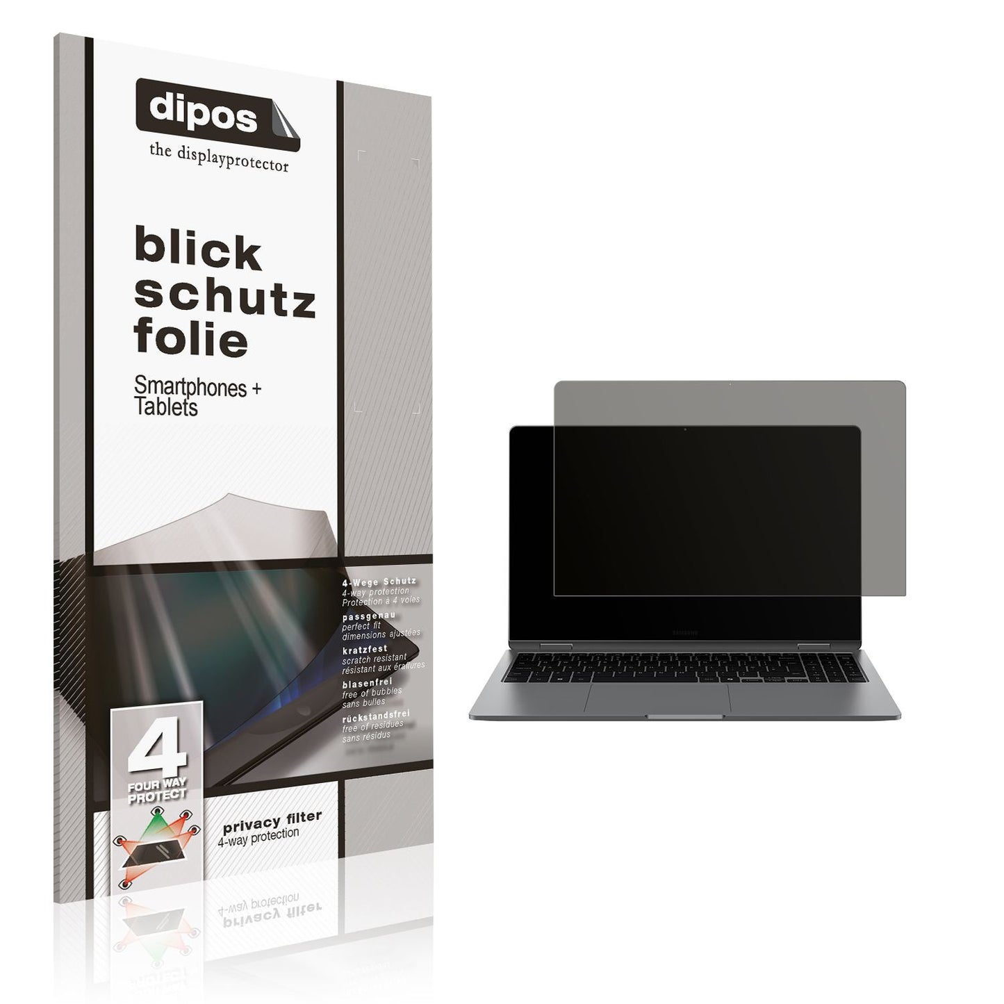 Blickschutzfolie für Samsung Galaxy Book 2 Pro 360 matt Schutzfolie Privacy