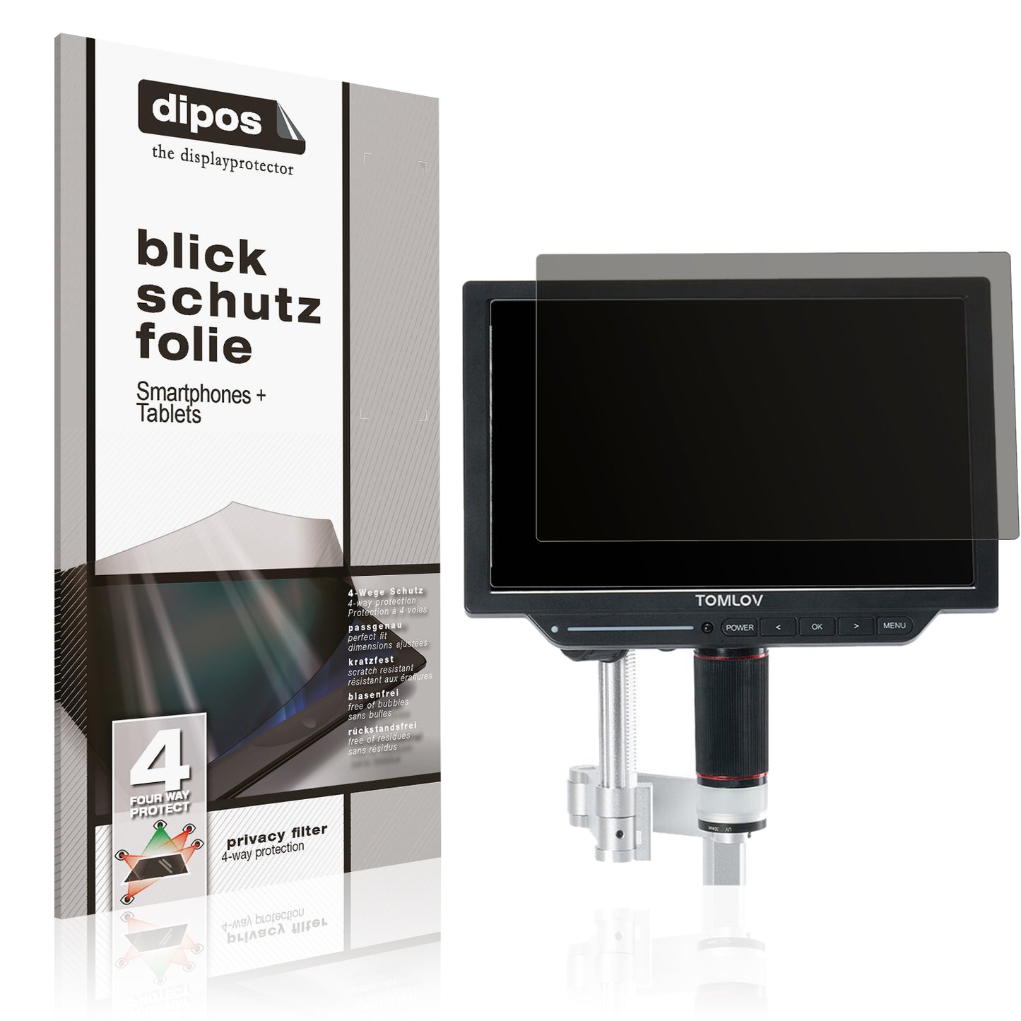 Blickschutzfolie für TOMLOV DM9 Max 10.1 Zoll matt Schutzfolie Privacy
