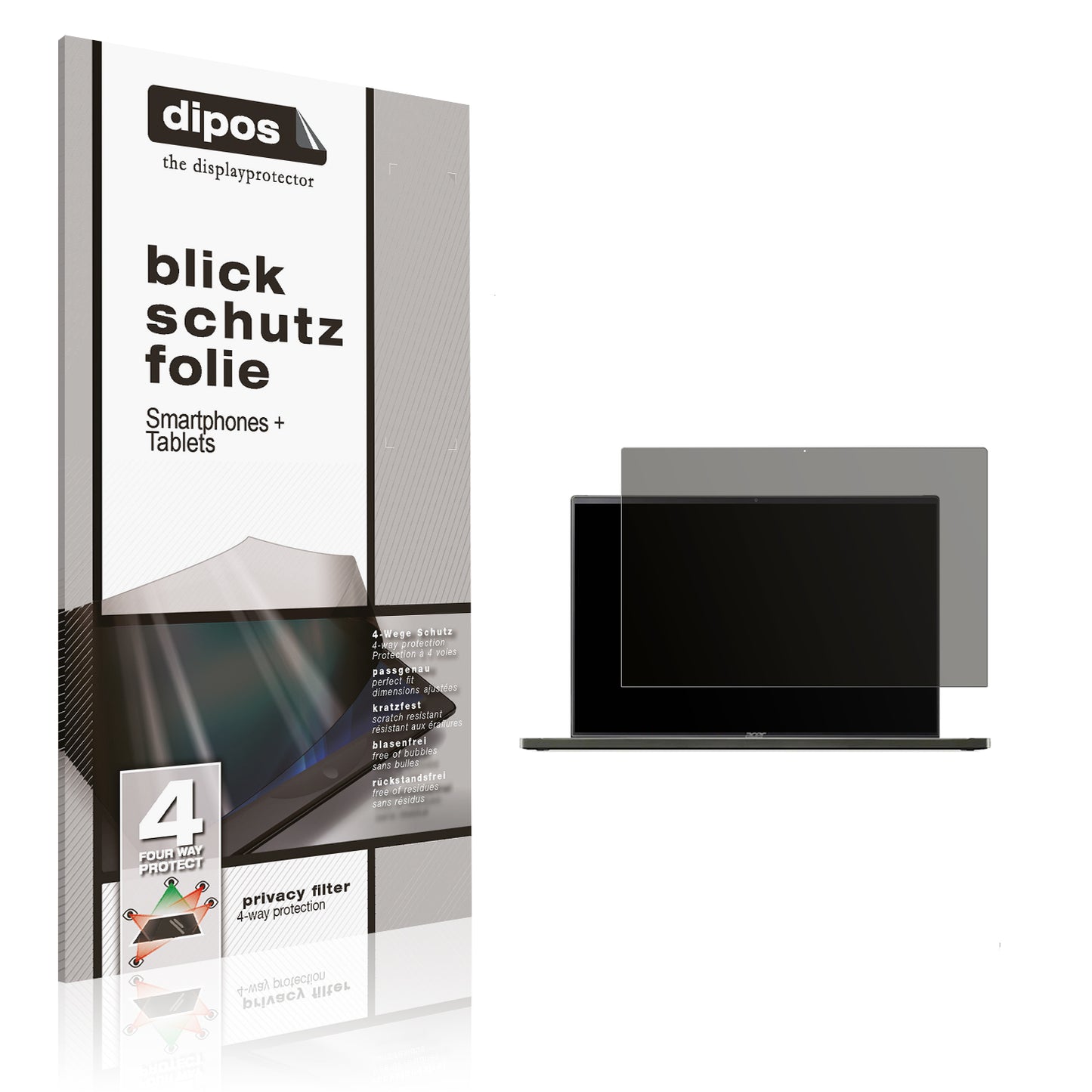 Blickschutzfolie für Acer Swift Edge 16 SFE16-42 matt Schutzfolie Privacy